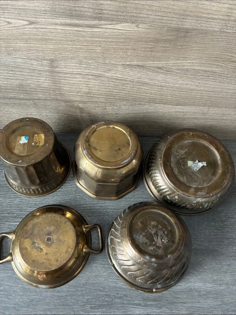Brass Pots, Bowls with Handles and Lidded Brass Sugar Bowl or Trinket Dish